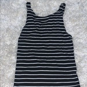American eagle striped tight tank with cross back